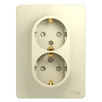 Двухместная розетка Systeme Electric GLOSSA