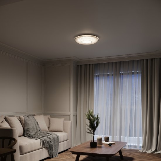 Светильник настенно-потолочный LED Семь Огней Рамонс 90 Вт с пультом д/у 34 м² регулируемый белый свет цвет белый