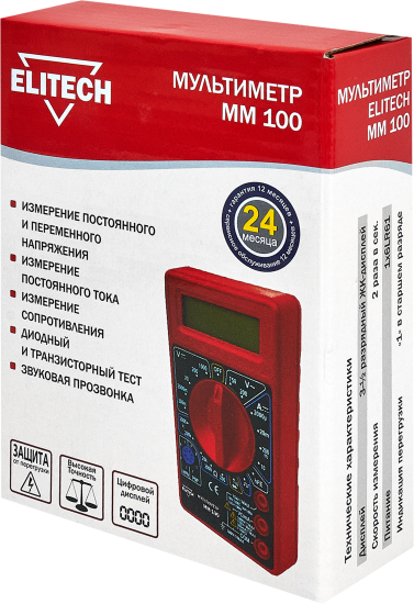 Мультиметр Elitech ММ 100