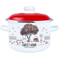 Эмалированная цилиндрическая кастрюля appetite Apple Tree