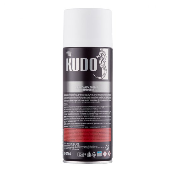 Грунт аэрозольный Kudo Arte белый 520 мл (KU-2104)