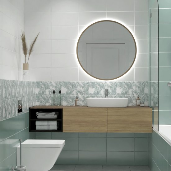 Плитка настенная Нефрит-Керамика Эклат 20x40 см 1.2 м² матовая цвет светлый