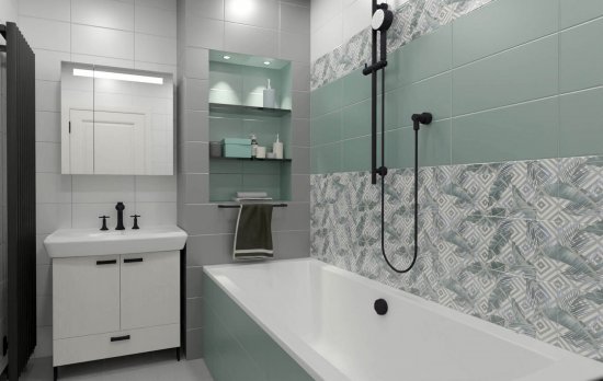 Плитка настенная Нефрит-Керамика Эклат 20x40 см 1.2 м² матовая цвет светлый