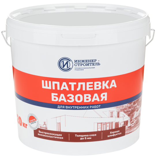 Шпатлевка базовая Инженер-Строитель 20 кг