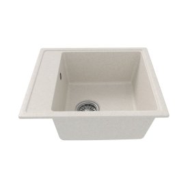 Кухонная мойка Teymi Helmi 57x50, белая (хлопок) матовая T120109