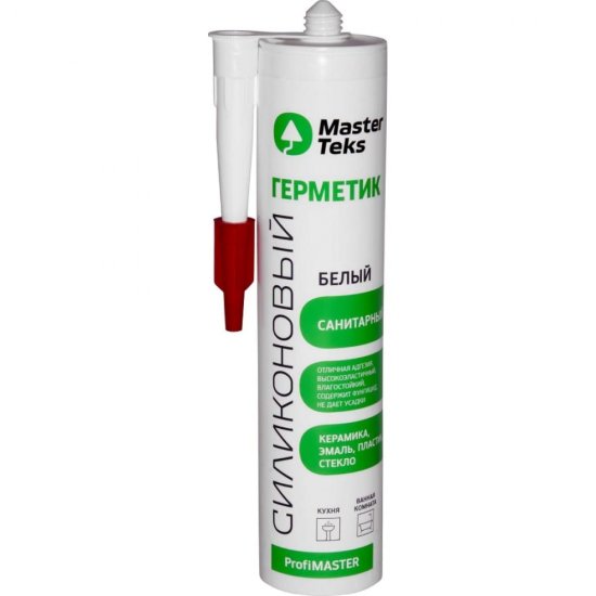 Силиконовый санитарный герметик MASTERTEKS profimaster 9613438