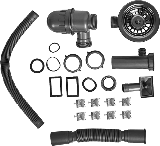 Мойка для кухни врезная М2B Delinia 40x50 см глубина чаши 19.1 см нержавеющая сталь цвет черный