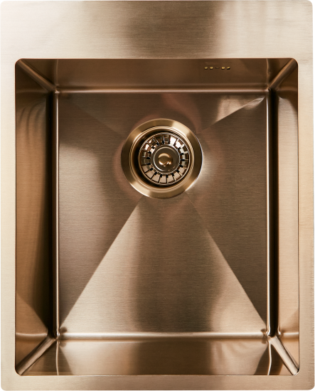 Мойка для кухни врезная М3G Delinia 40x50 см глубина чаши 19.1 см нержавеющая сталь цвет золото