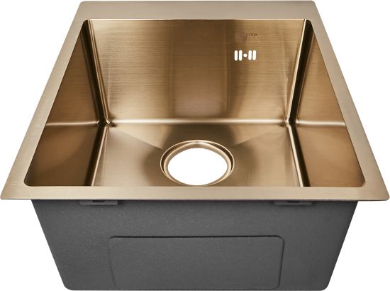 Мойка для кухни врезная М3G Delinia 40x50 см глубина чаши 19.1 см нержавеющая сталь цвет золото