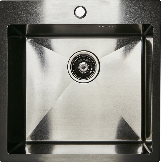 Мойка для кухни врезная М4S Delinia 50x50 см глубина чаши 19.1 см нержавеющая сталь цвет сатин