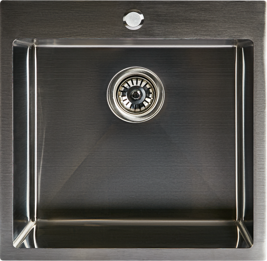 Мойка для кухни врезная М4S Delinia 50x50 см глубина чаши 19.1 см нержавеющая сталь цвет сатин