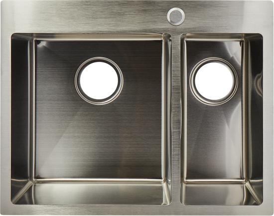 Мойка для кухни врезная М12S Delinia 60x48 см глубина чаши 19.1 см нержавеющая сталь цвет сатин