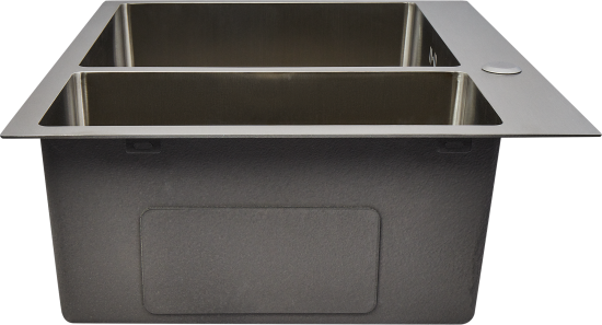Мойка для кухни врезная М12S Delinia 60x48 см глубина чаши 19.1 см нержавеющая сталь цвет сатин