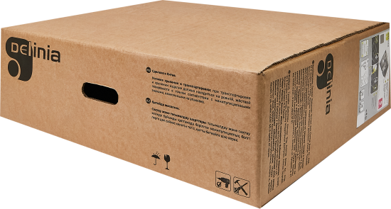 Мойка для кухни врезная М12S Delinia 60x48 см глубина чаши 19.1 см нержавеющая сталь цвет сатин