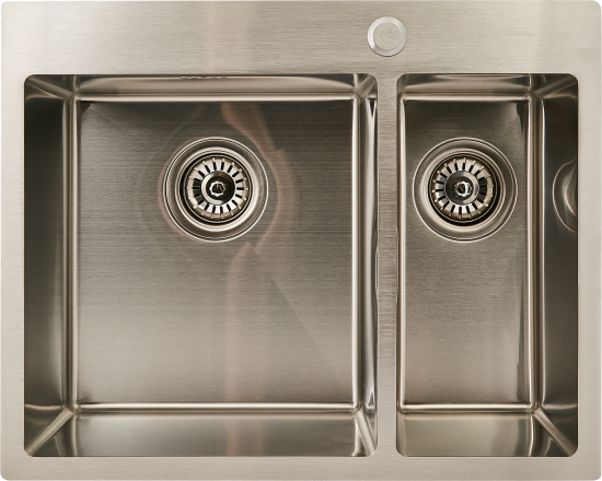 Мойка для кухни врезная М12S Delinia 60x48 см глубина чаши 19.1 см нержавеющая сталь цвет сатин