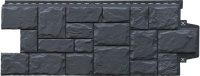 Фасадная панель Grand Line Classic Крупный камень 1102.5x417.4 мм графит 0.38 м²