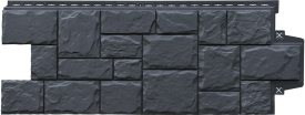Фасадная панель Grand Line Classic Крупный камень 1102.5x417.4 мм графит 0.38 м²