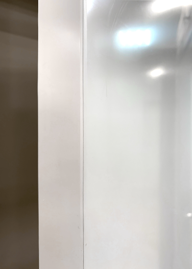 Блок дверной Капель глухой ПВХ Белый 60x200 см (с замком и петлями)