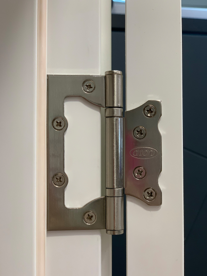 Блок дверной Капель глухой ПВХ Белый 60x200 см (с замком и петлями)