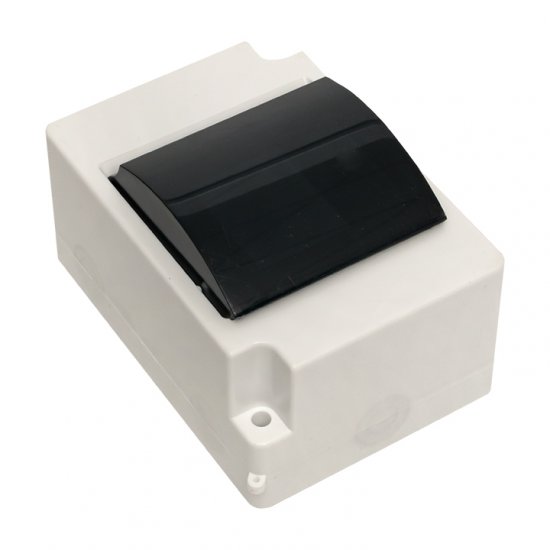 Щит распределительный навесной EKF PROxima КМПН 1/4 пластиковый IP30 140х100х65 мм 4 модуля прозрачная дверь светло-серый