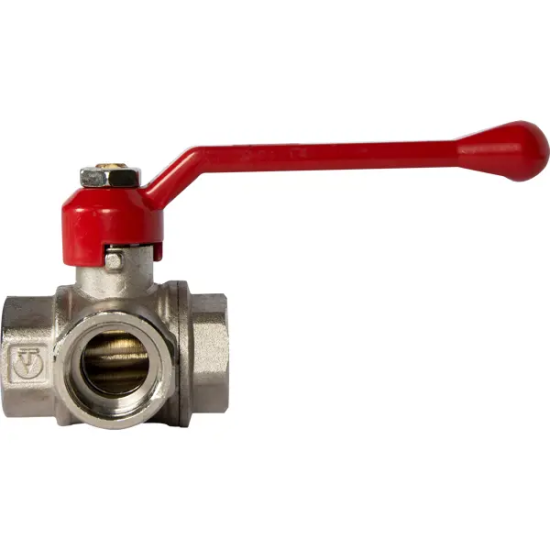 Кран трехходовой L-образный Valtec DN20 PN40 3/4