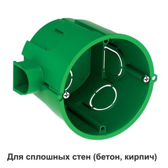 Подрозетник Systeme Electric под бетон и кирпич 68x60 мм с лапками IP30 цвет зеленый IMT351011