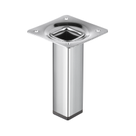 Ножка для мебели квадратная 25x25 мм высота 100 мм xром