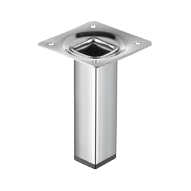 Ножка для мебели квадратная 25x25 мм высота 100 мм xром