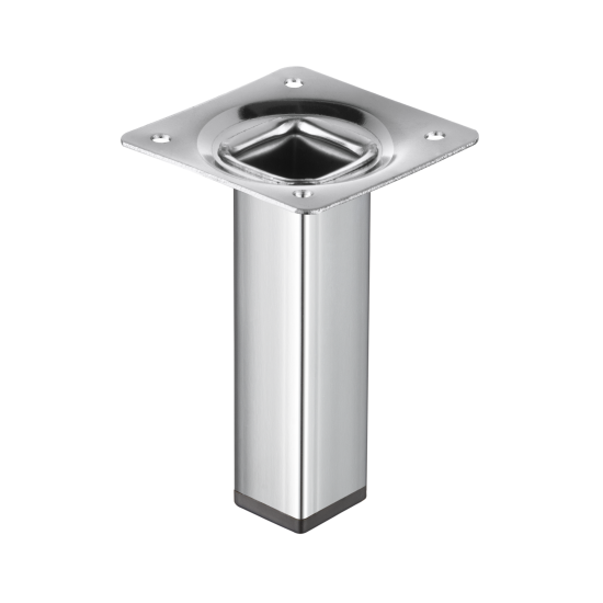 Ножка для мебели квадратная 25x25 мм высота 100 мм xром