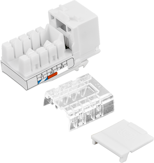 Телефонная розетка накладная Lexman RJ11 цвет белый