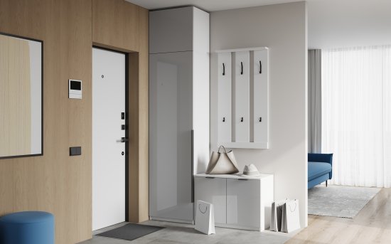 Дверь для шкафа Лион 59.6x63.6x1.6 см ЛДСП цвет серый глянец