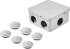 Распределительная коробка открытая LEXMAN 85x85x40 мм 6 вводов IP55 цвет серый