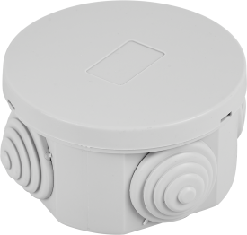 Распределительная коробка открытая Lexman D65x35 мм 4 ввода IP55 цвет серый