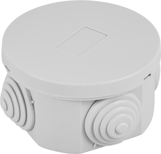 Распределительная коробка открытая Lexman D65x35 мм 4 ввода IP55 цвет серый