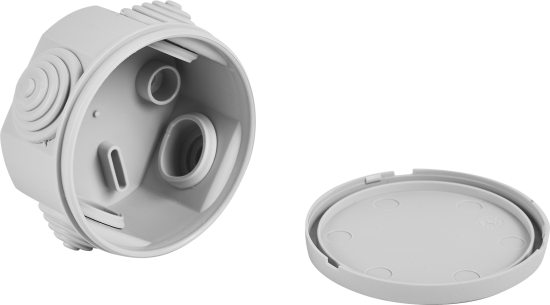 Распределительная коробка открытая Lexman D65x35 мм 4 ввода IP55 цвет серый