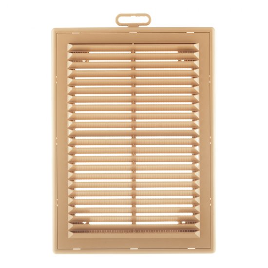 Решетка вентиляционная пластиковая приточно-вытяжная Era Р 183х253 мм с сеткой бежевая