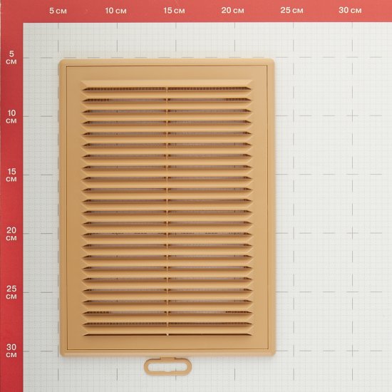 Решетка вентиляционная пластиковая приточно-вытяжная Era Р 183х253 мм с сеткой бежевая