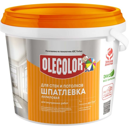 Акриловая шпатлевка для стен и потолков Olecolor 4300000139