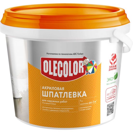 Акриловая шпатлевка для наружных работ Olecolor 4300000131