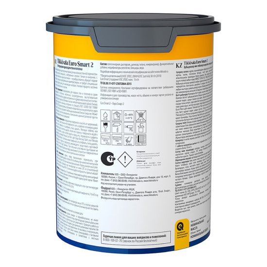 Краска интерьерная Tikkurila/Tikkivala Euro Smart 2 база А белая 0,9 л