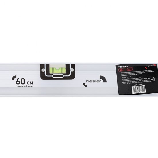 Уровень пузырьковый Hesler 60 см 3 глазка двутавровый