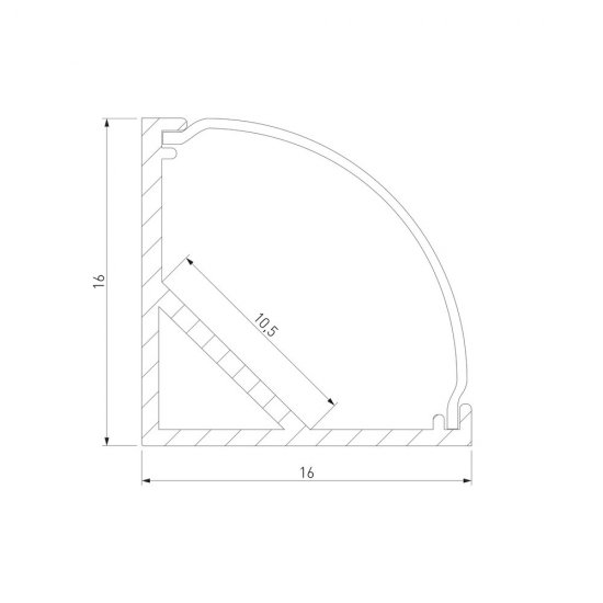 Профиль для светодиодной ленты Elektrostandard LL-2-ALP008 (a053626) 2 м угловой