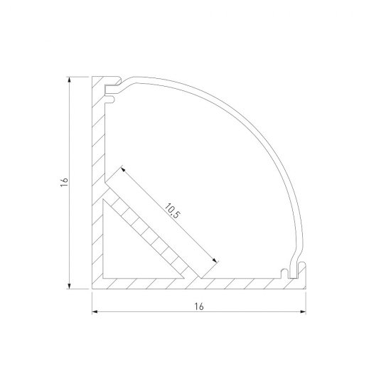 Профиль для светодиодной ленты Elektrostandard LL-2-ALP008 (a053628) 2 м угловой