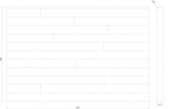 Площадка лестничная сращенная лиственница сорт АВ 40x1000x1200 мм