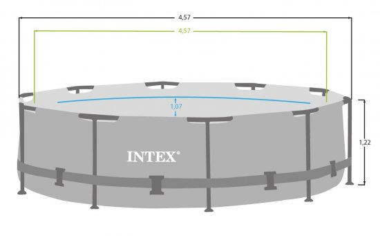 Бассейн каркасный Intex Metal Frame 28242NP 457x122 см с набором аксессуаров