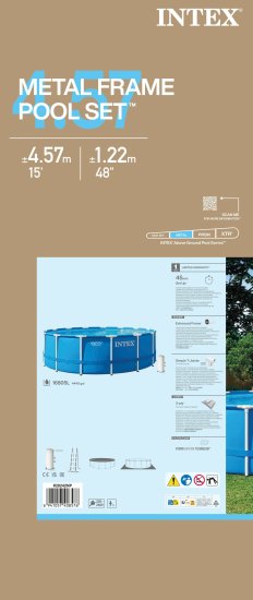 Бассейн каркасный Intex Metal Frame 28242NP 457x122 см с набором аксессуаров