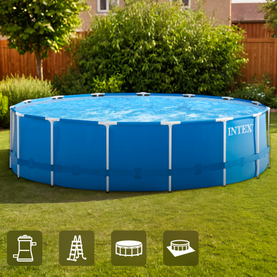 Бассейн каркасный Intex Metal Frame 28242NP 457x122 см с набором аксессуаров