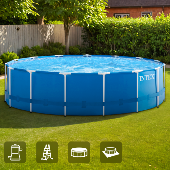 Бассейн каркасный Intex Metal Frame 28242NP 457x122 см с набором аксессуаров