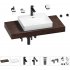 Комплект мебели для ванной комнаты с раковиной Wellsee Genuine Tree