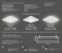 Светильник встраиваемый Gauss Backlight BL122 квадратный 6 и 3 Вт свет тёплый белый